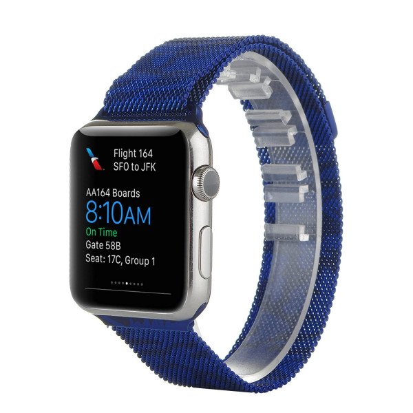 Wholesale Premium Color Stainless Steel Magnetic Milanese Loop Strap Wristband for Apple Watch Series 7/6/SE/5/4/3/2/1 Sport - 44MM / 42MM (Camouflage Blue)